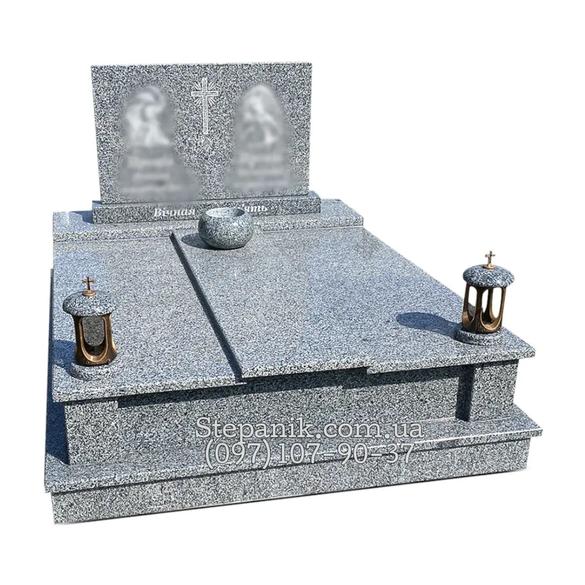 Двійний пам'ятник з граніту покостівка класичний (Модель 03)