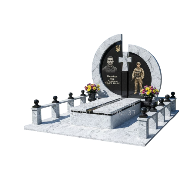 Меморіал військовому з граніту Вісконт та Габро (Модель 158)