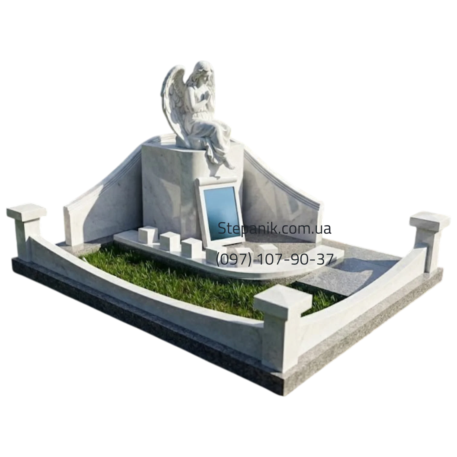 Ексклюзивний дитячий пам'ятник з ангелом (Модель 183)