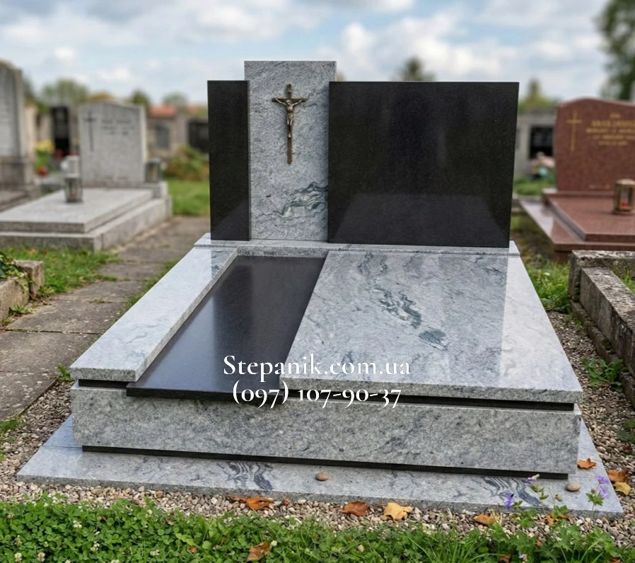 Двійний пам'ятник європейський строгий (Модель 194)